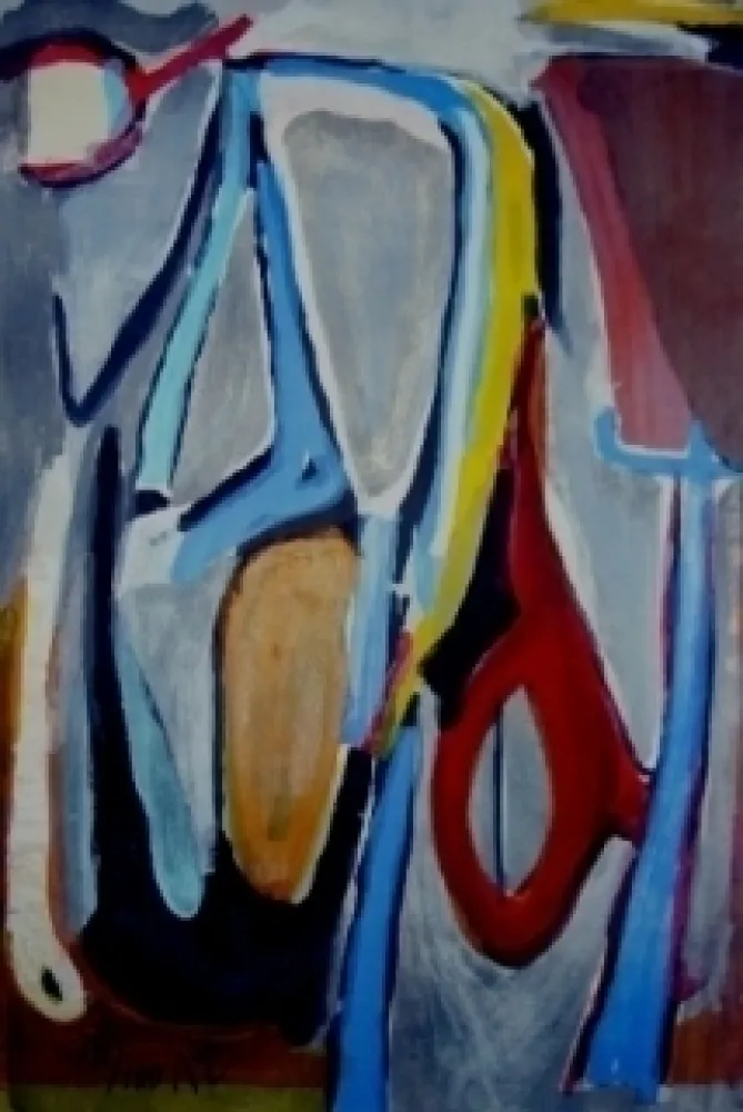 Lithografie Van Velde - Recul