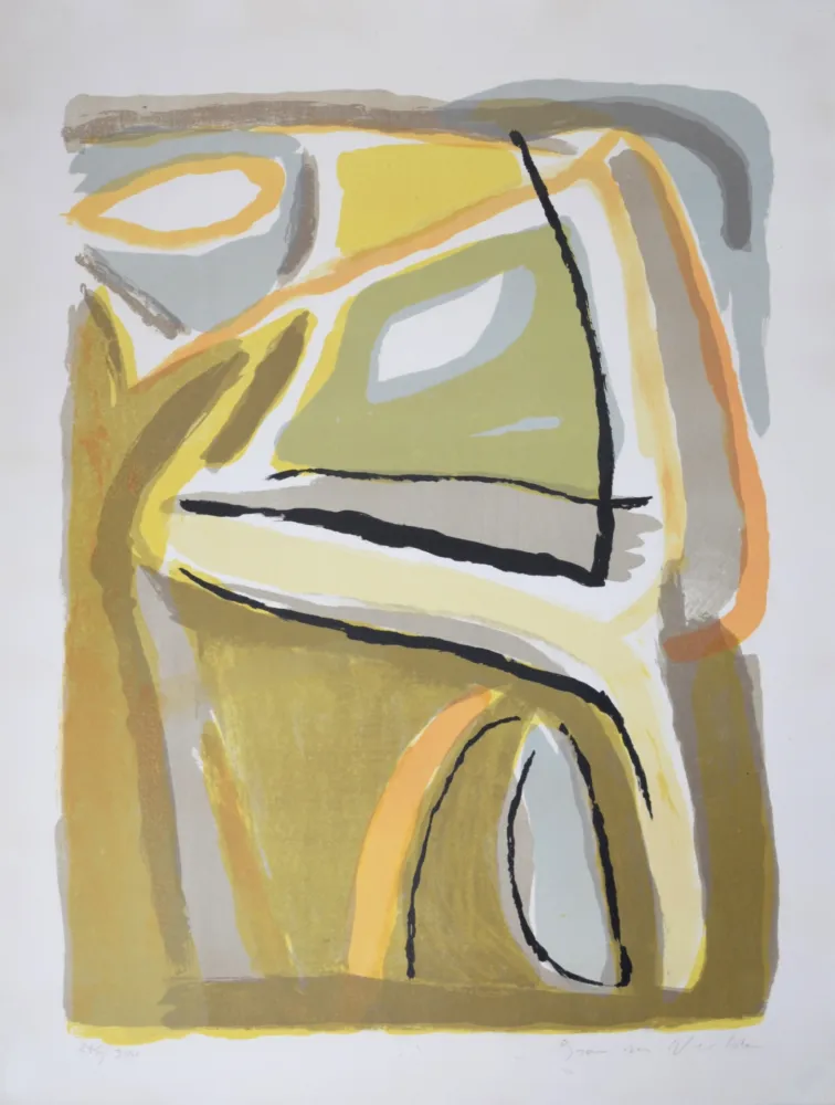 Lithografie Van Velde - Soleil, 1968 - Hand-signed