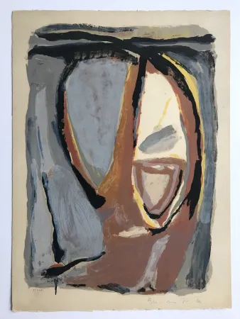 Lithografie Van Velde - Tête