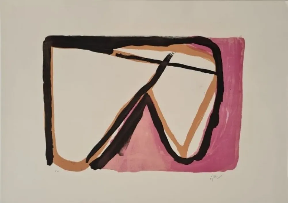 Lithografie Van Velde - Victoire du blanc 