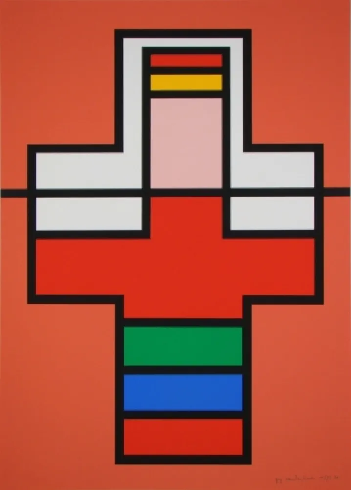 Zeefdruk Vandenbranden - Composition, 1988