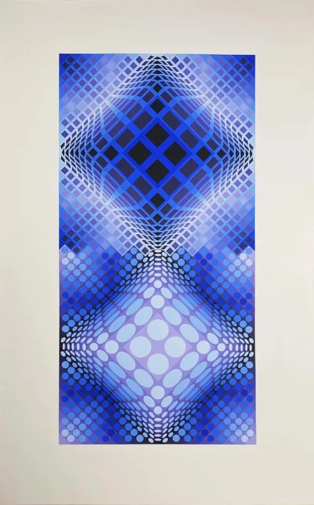 Zeefdruk Vasarely - Album Meta: Seven Plates 2