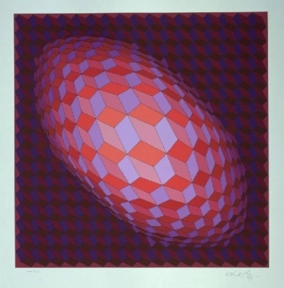 Zeefdruk Vasarely - ANDROMEDE