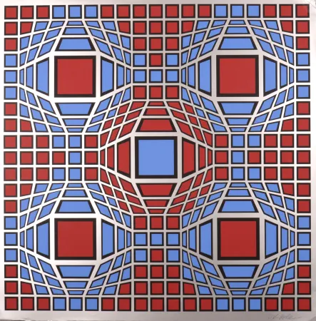 Zeefdruk Vasarely - ARG-VIT, c. 1974