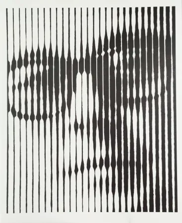 Zeefdruk Vasarely - Autoportrait