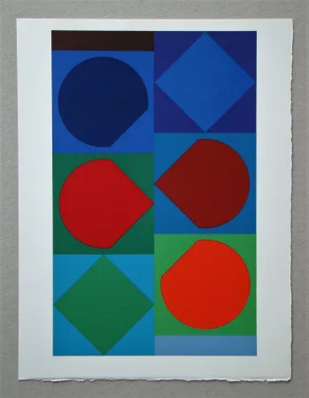 Lithografie Vasarely - Beryll