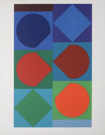 Lithografie Vasarely - Beryll, 1972