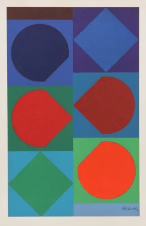 Lithografie Vasarely - Beryll from Souvenirs de Portraits d'Artistes