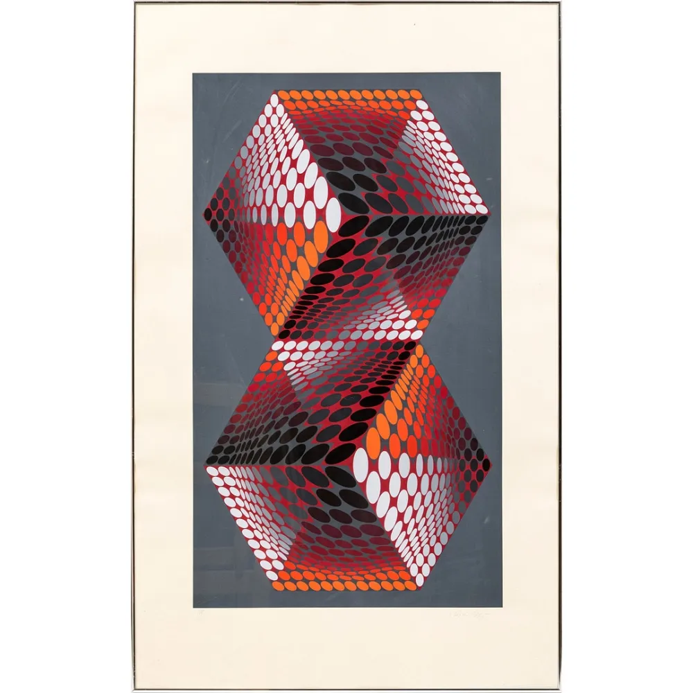 Zeefdruk Vasarely - Bi - tupa
