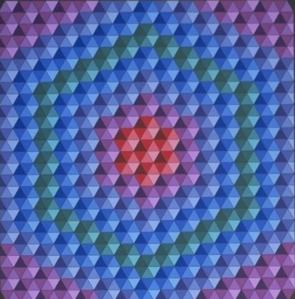 Zeefdruk Vasarely - Bilog