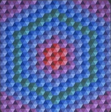 Zeefdruk Vasarely - Bilog