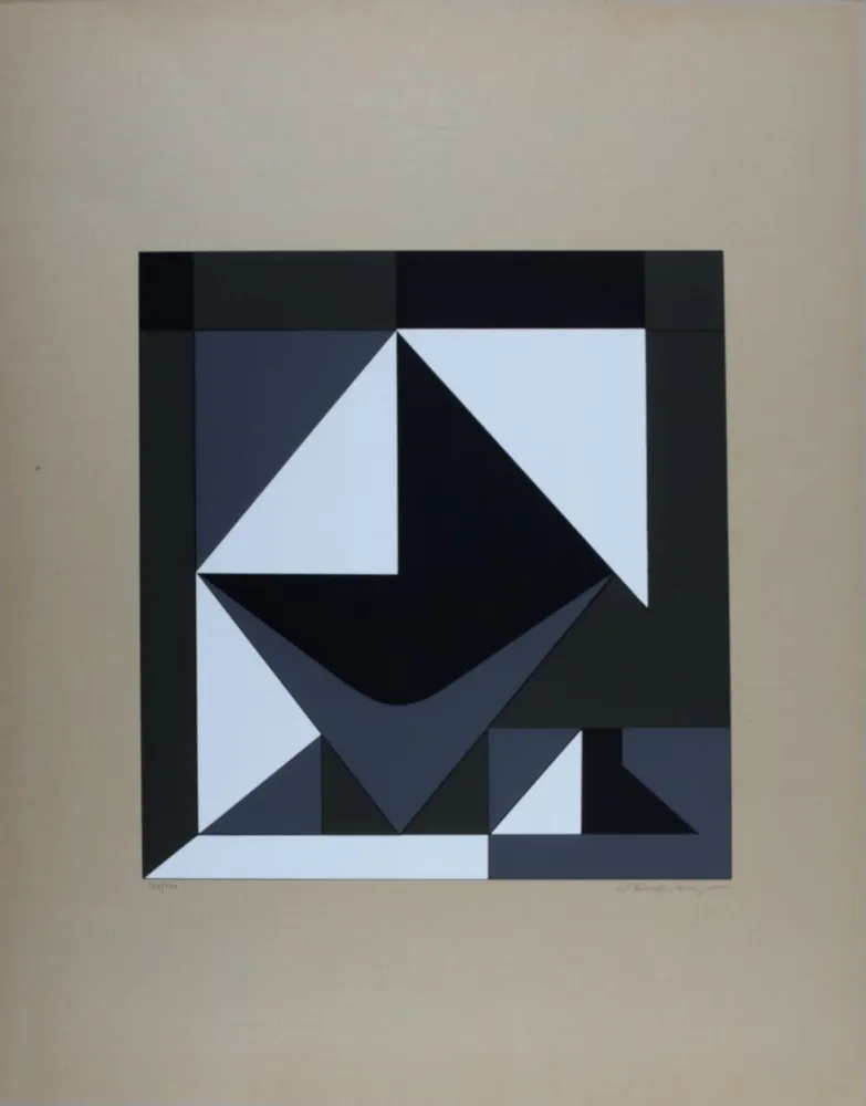 Zeefdruk Vasarely - Calles Pequenas de la vieja ciudad