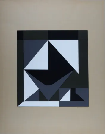 Zeefdruk Vasarely - Calles Pequenas de la vieja ciudad