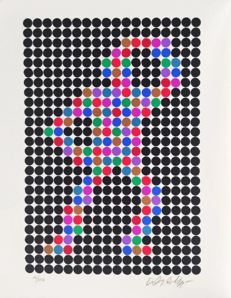 Zeefdruk Vasarely - Cirke