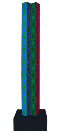 Geen Techniek Vasarely - Colonne (Tower for 80th Birthday)