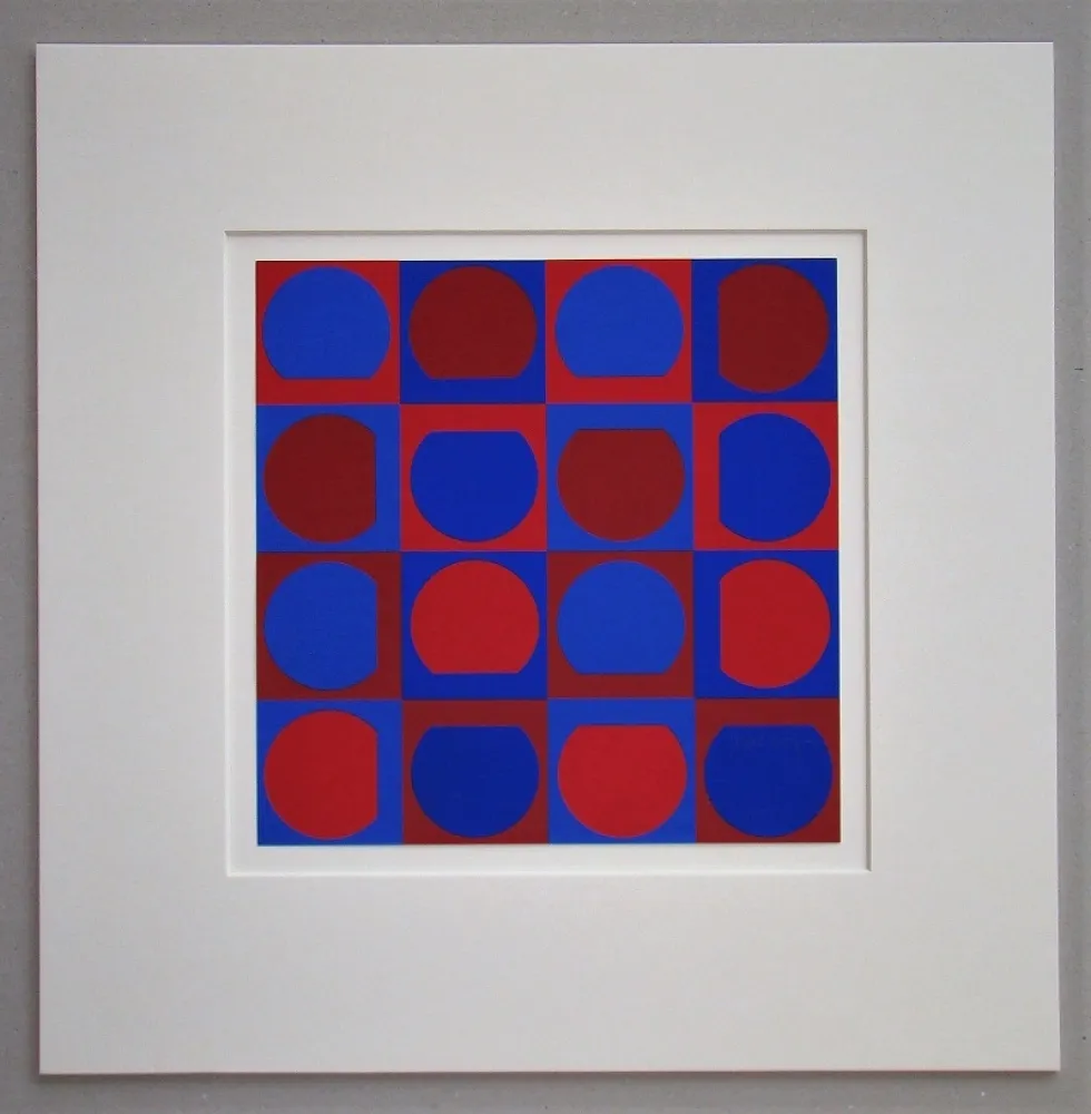 Zeefdruk Vasarely - Composition 1964