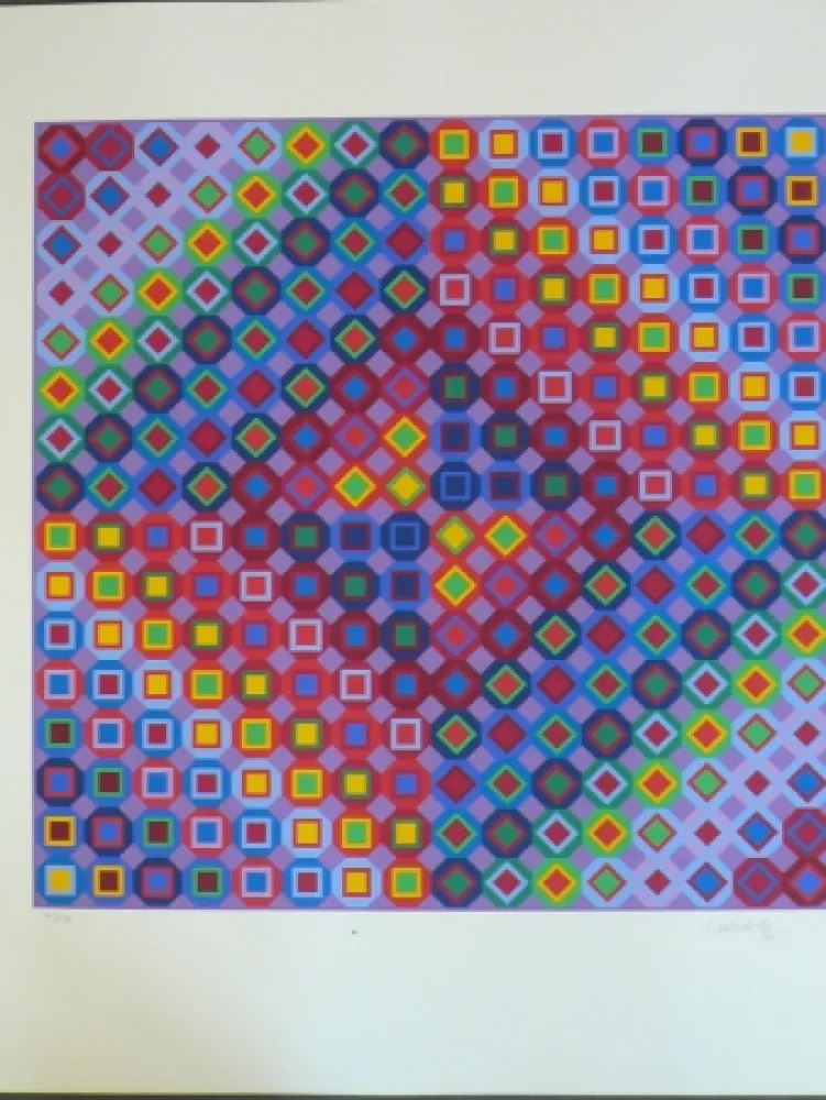 Zeefdruk Vasarely - Composition