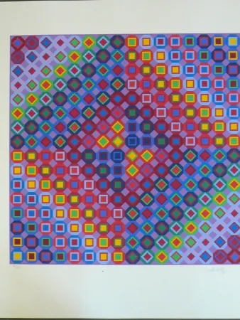 Zeefdruk Vasarely - Composition