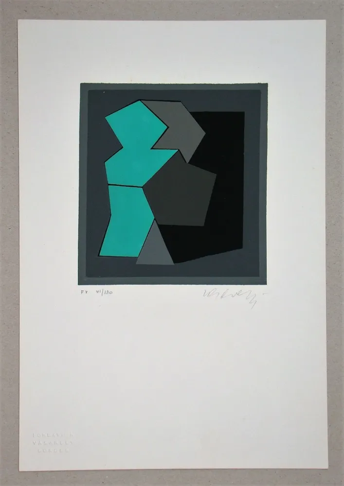 Zeefdruk Vasarely - Composition