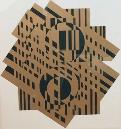 Lithografie Vasarely - Composition géométrique