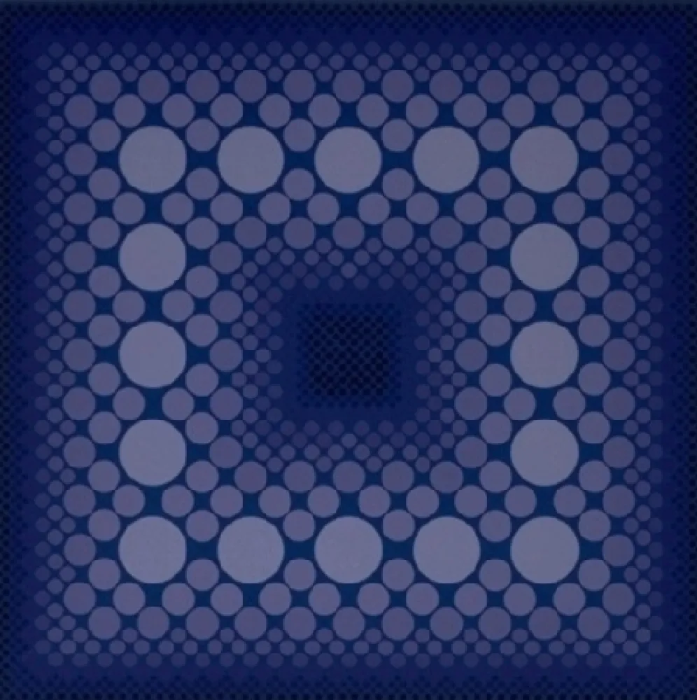 Zeefdruk Vasarely - CORONA