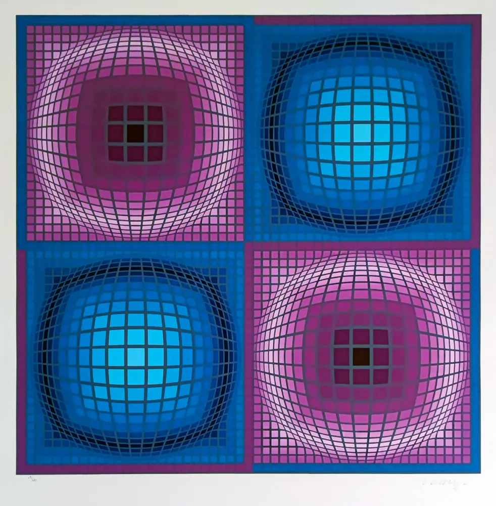Zeefdruk Vasarely - Diorre