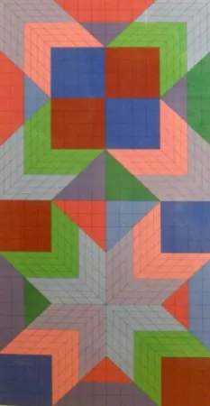 Zeefdruk Vasarely - Door
