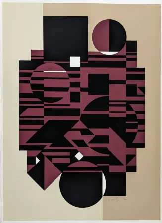 Zeefdruk Vasarely - Elbrouz