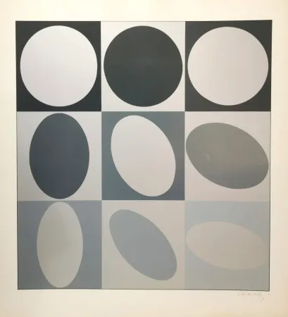 Zeefdruk Vasarely - Ezust