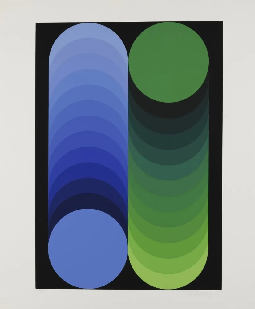 Zeefdruk Vasarely - Gordes Kidio