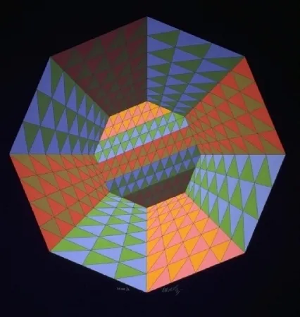 Zeefdruk Vasarely - Heisenberg