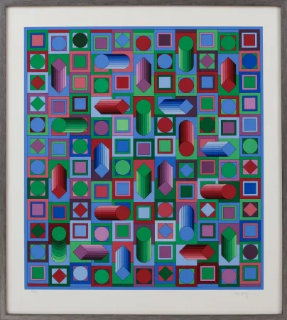 Zeefdruk Vasarely - Hyram