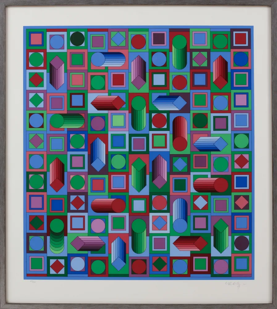 Zeefdruk Vasarely - Hyram