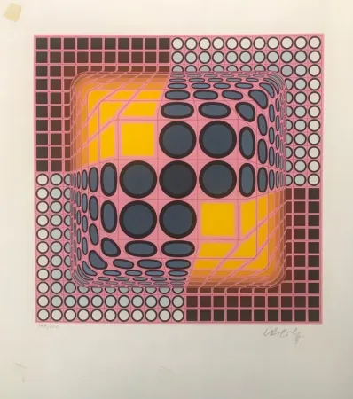 Zeefdruk Vasarely - Jenge 