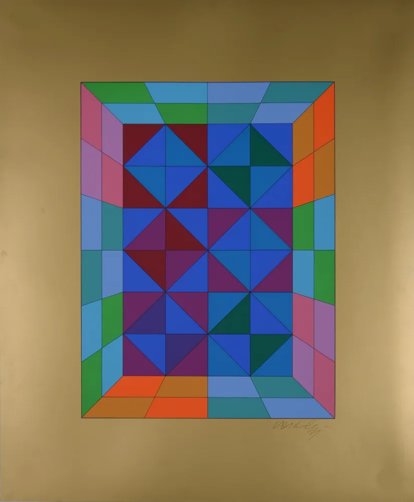 Zeefdruk Vasarely - Kapolna, 1974 - Hand-signed!