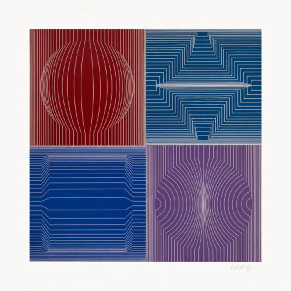 Zeefdruk Vasarely - La Certa