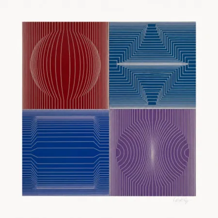 Zeefdruk Vasarely - La Certa