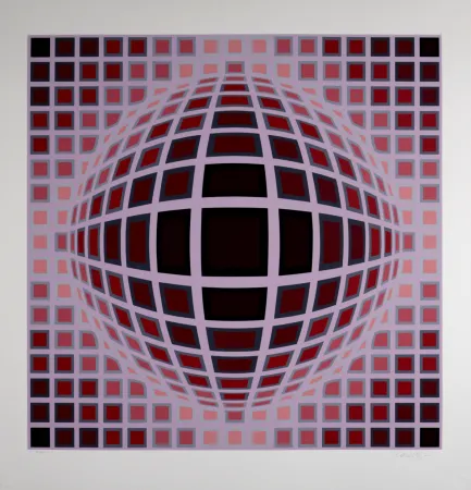 Zeefdruk Vasarely - Louisiana 1, c. 1983 - Hand-signed