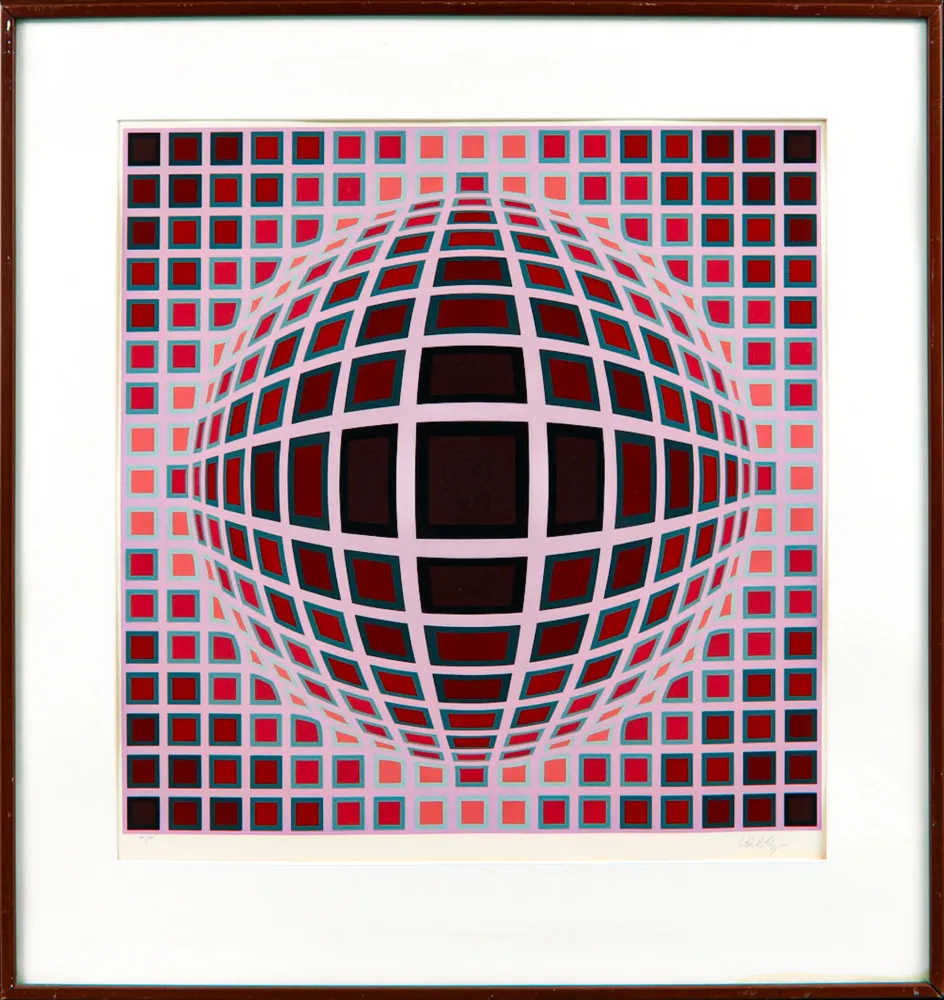 Zeefdruk Vasarely - Louisiana I