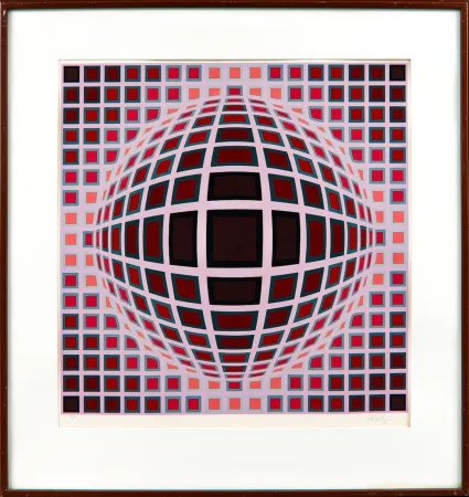 Zeefdruk Vasarely - Louisiana I