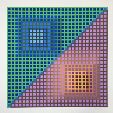 Lithografie Vasarely - Lum