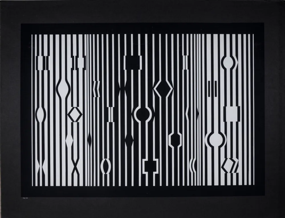 Zeefdruk Vasarely - Markab du portfolio Cinétique III, 1959