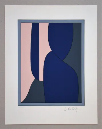 Zeefdruk Vasarely - Ménerbes II.