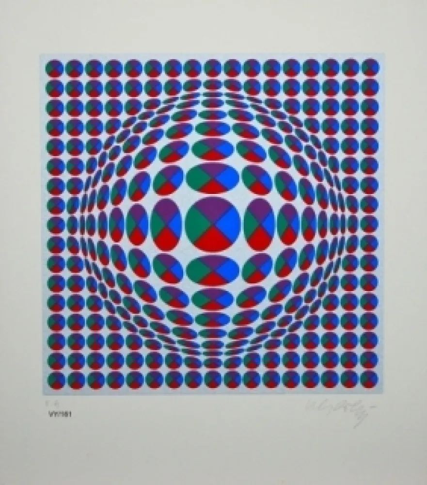 Geen Techniek Vasarely - Neptune Argent