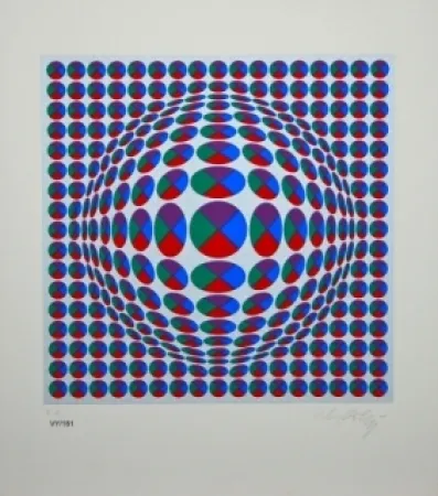 Geen Techniek Vasarely - Neptune Argent