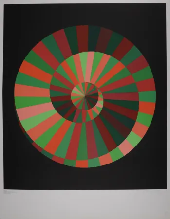 Zeefdruk Vasarely - Olympia, 1972 - Hand-signed