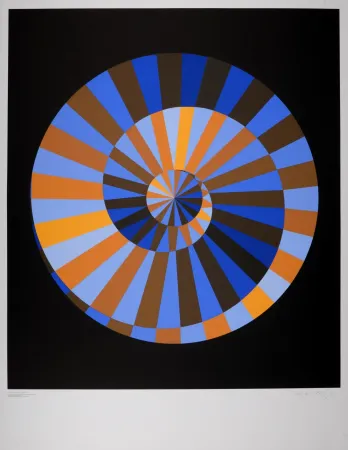 Zeefdruk Vasarely - Olympia, 1972 - Hand-signed