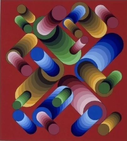 Lithografie Vasarely - Oslop