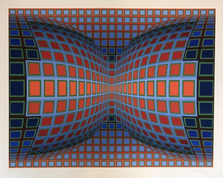 Zeefdruk Vasarely - Papillon