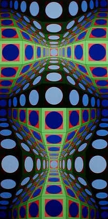 Zeefdruk Vasarely - Pava